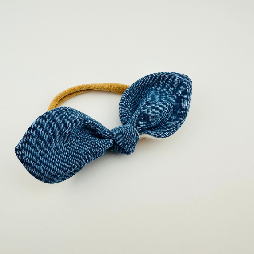 Blue Fleck Soft Baby Headband