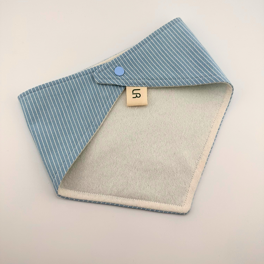 Light Blue Stripe Bandana Bib