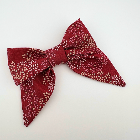 Deep Red Autumn Bow
