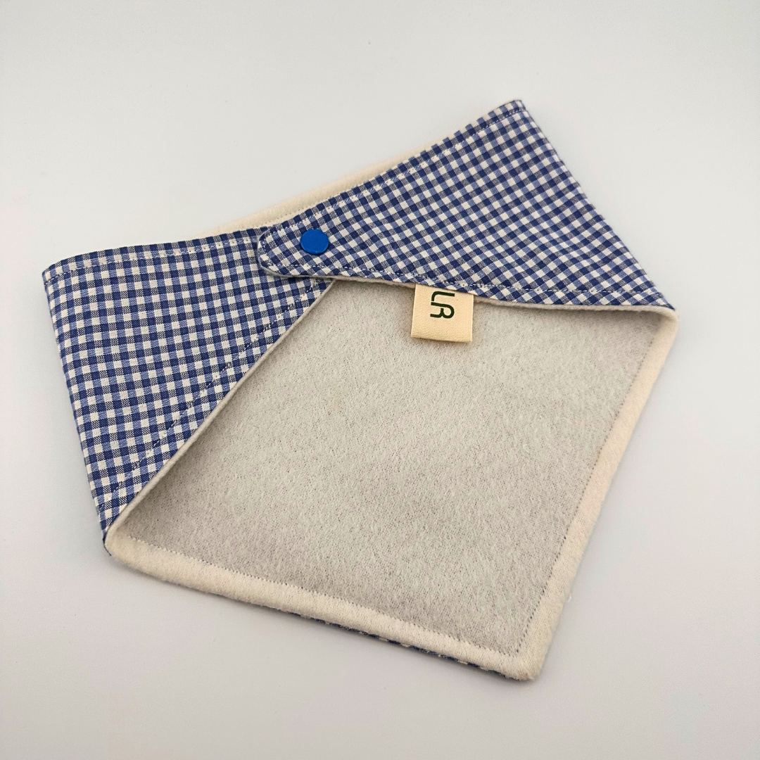 Blue Gingham Bandana Bib