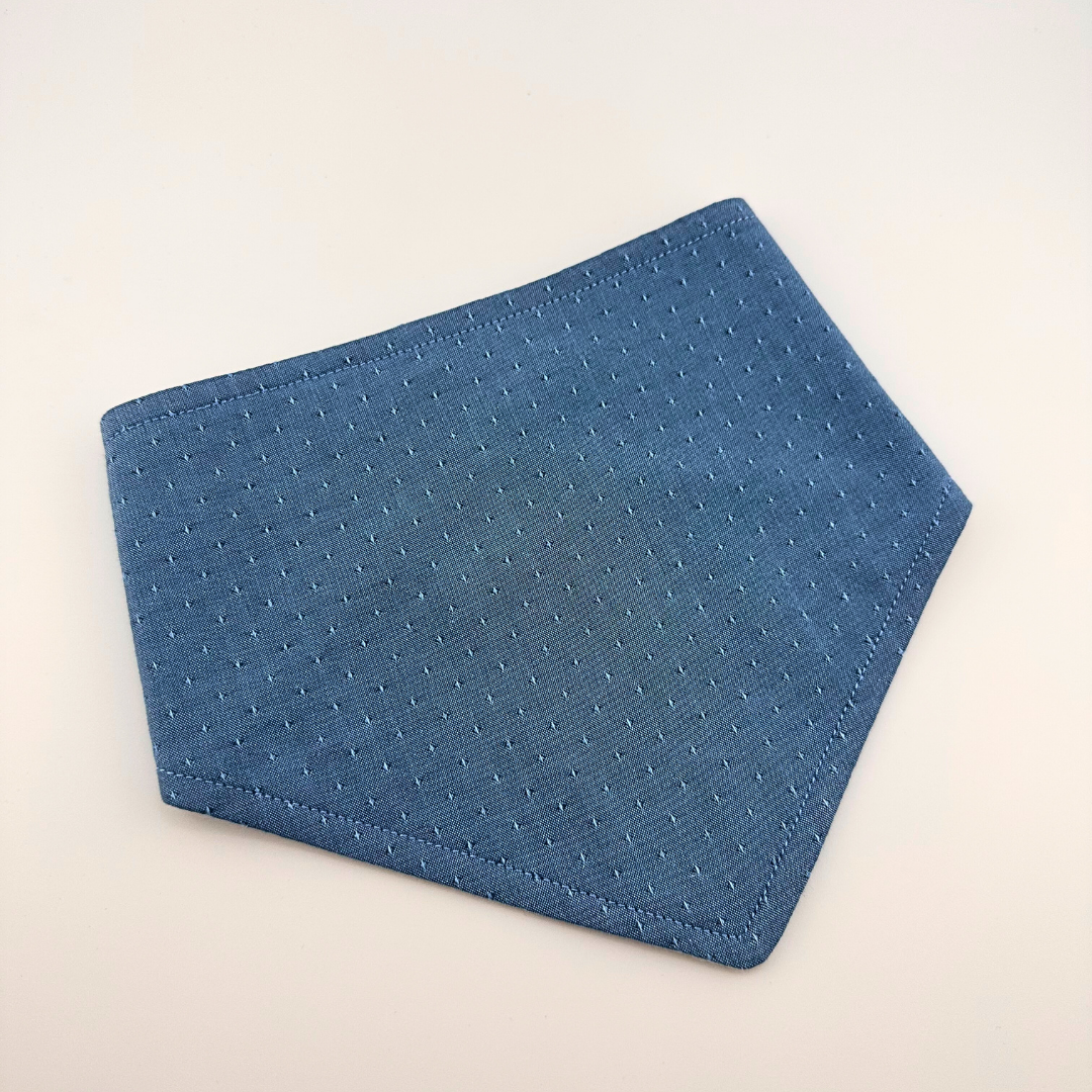 Blue Fleck Bandana Bib