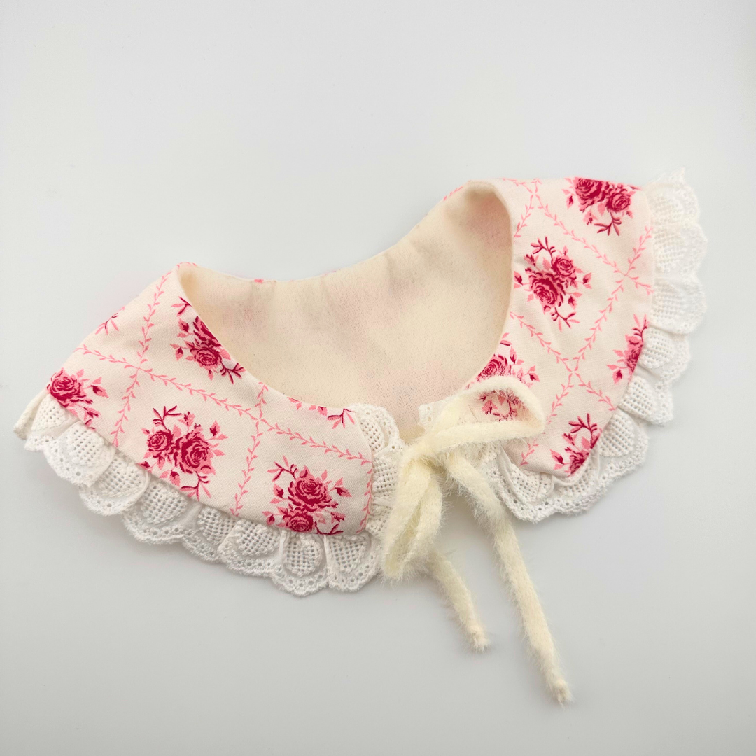 Rose Lace Collar and Bow Set