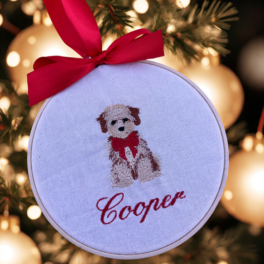 Custom Embroidered Pet Ornament