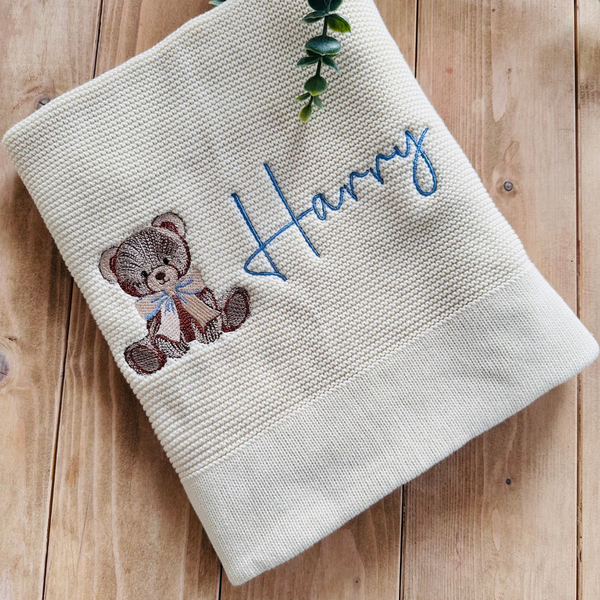 Personalised Teddy Bear Blanket