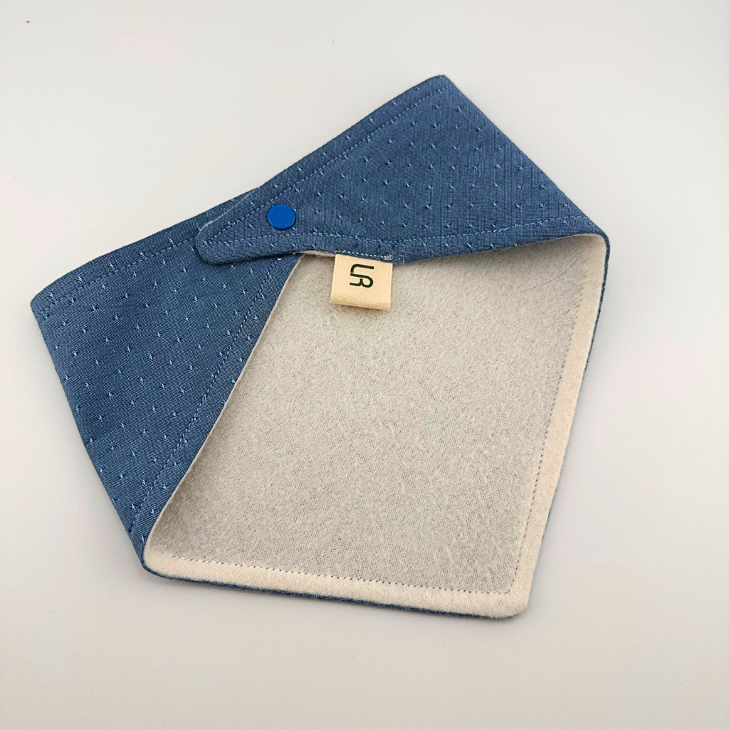 Blue Fleck Bandana Bib