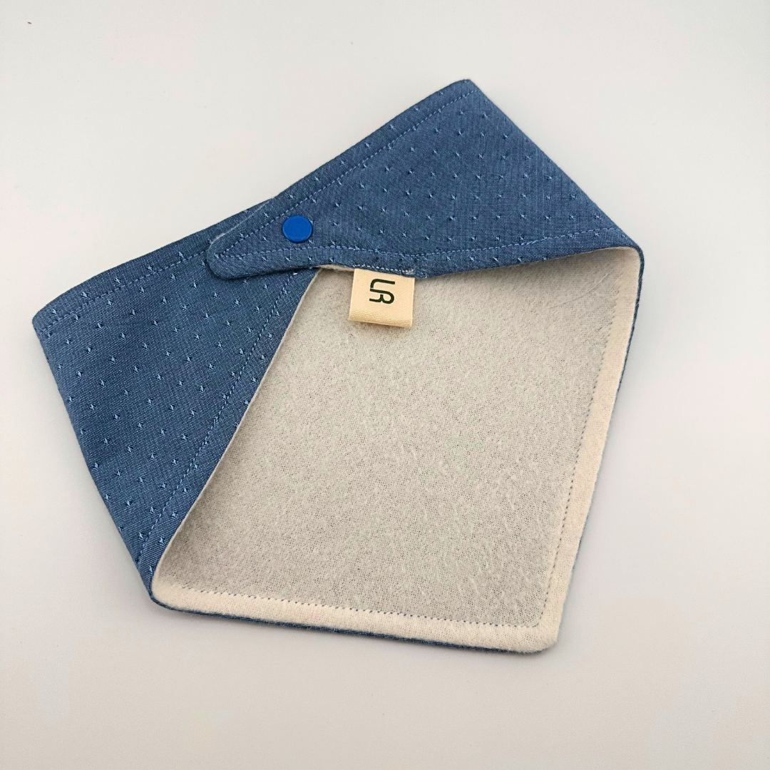 Blue Fleck Bandana Bib