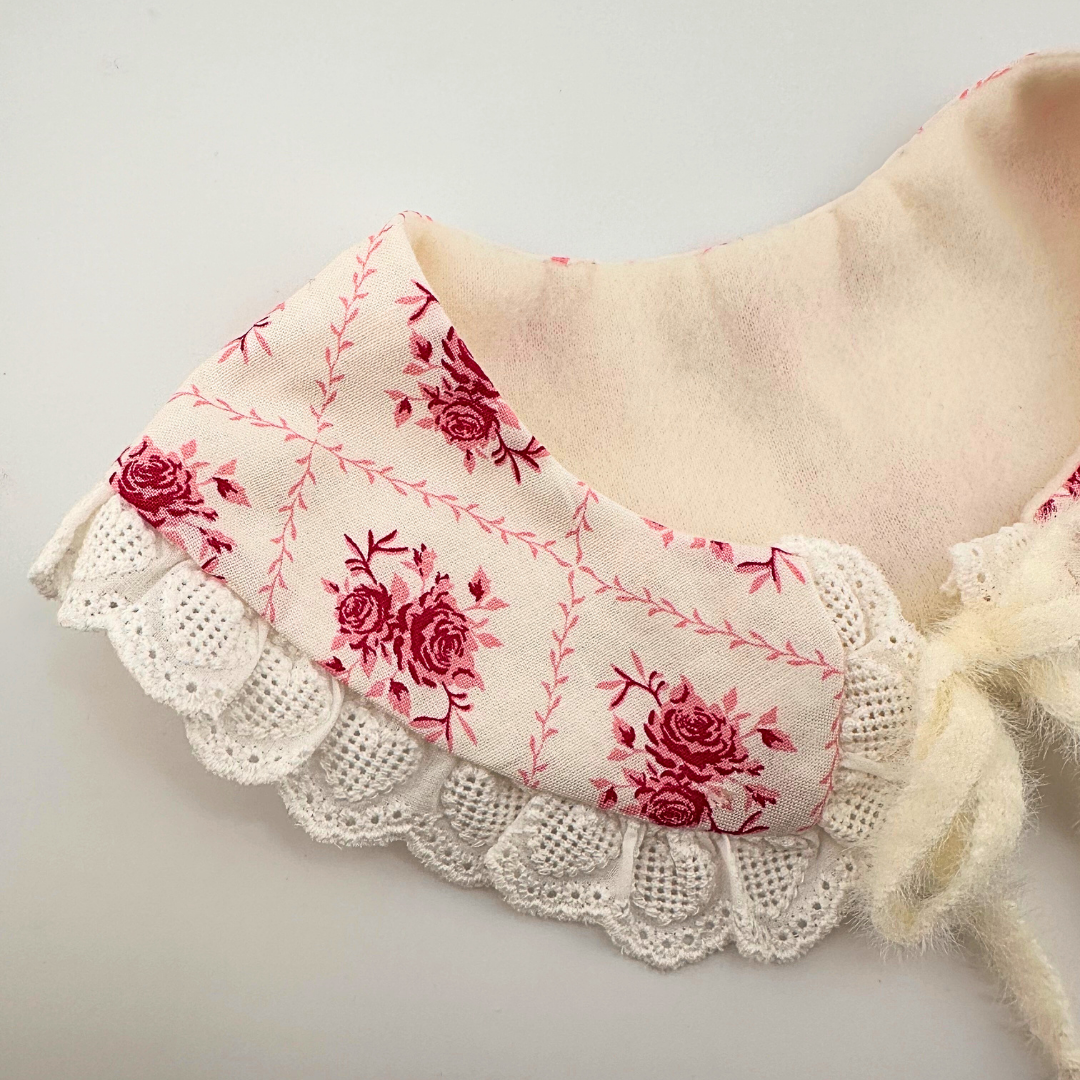 Rose Lace Collar and Bow Set