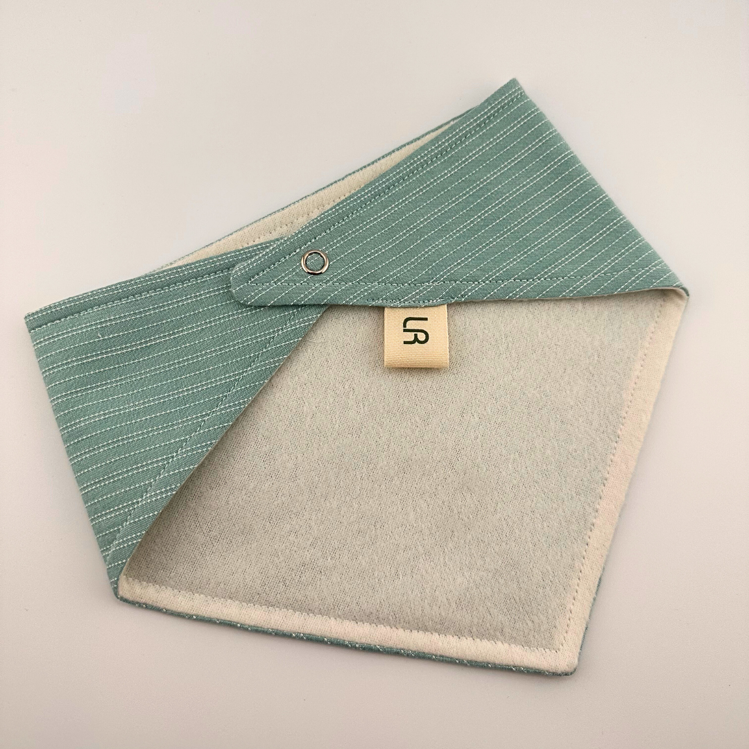 Turquoise Stripe Bandana Bib