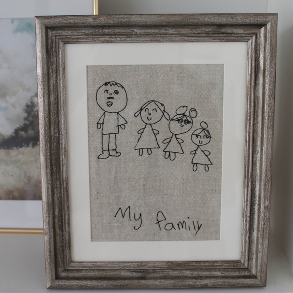 Scribbles to Stitches Embroidered Artwork