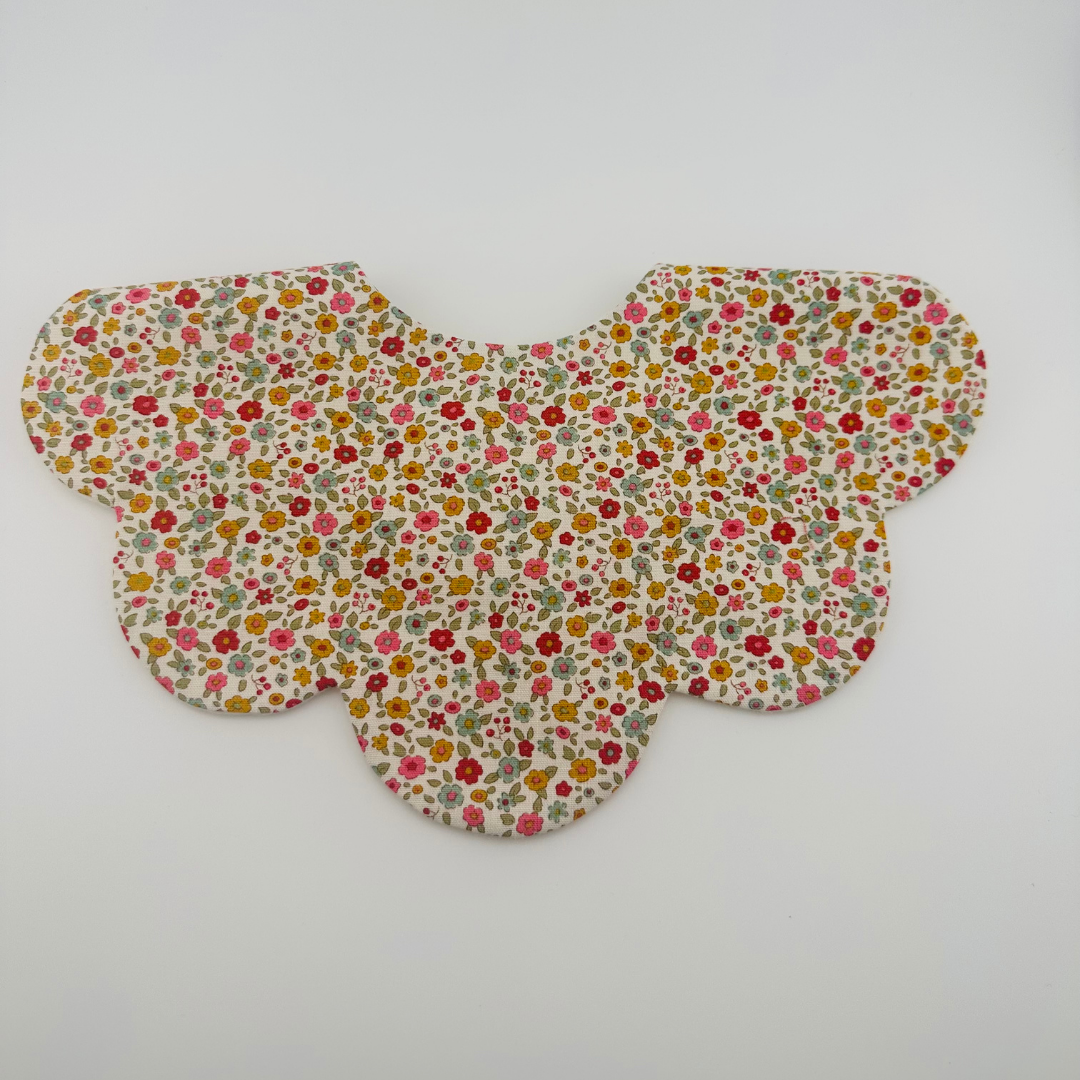 Scalloped Baby Bib – Multi Colour Floral