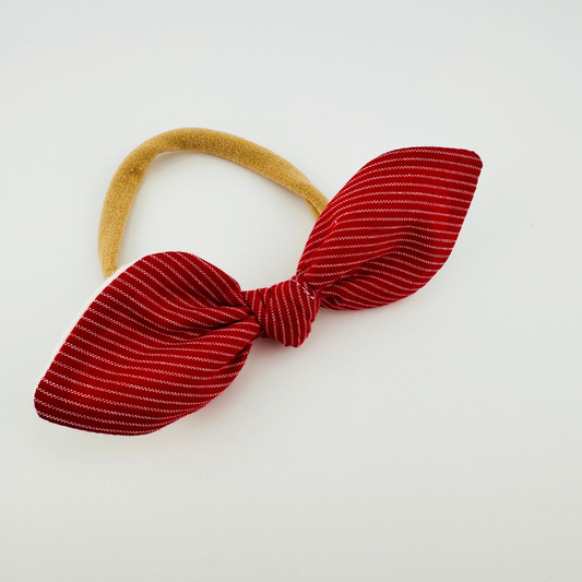 Red Stripe Soft Baby Headband