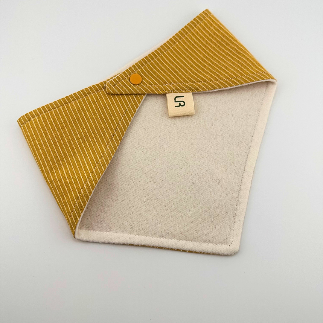 Yellow Stripe Bandana Bib