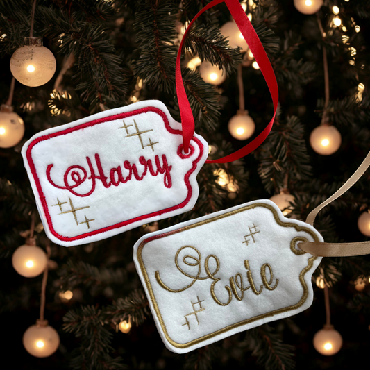Christmas Present Tag - Felt with name