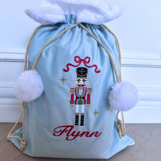 Nutcracker Christmas Present Sack - Personalised with Name