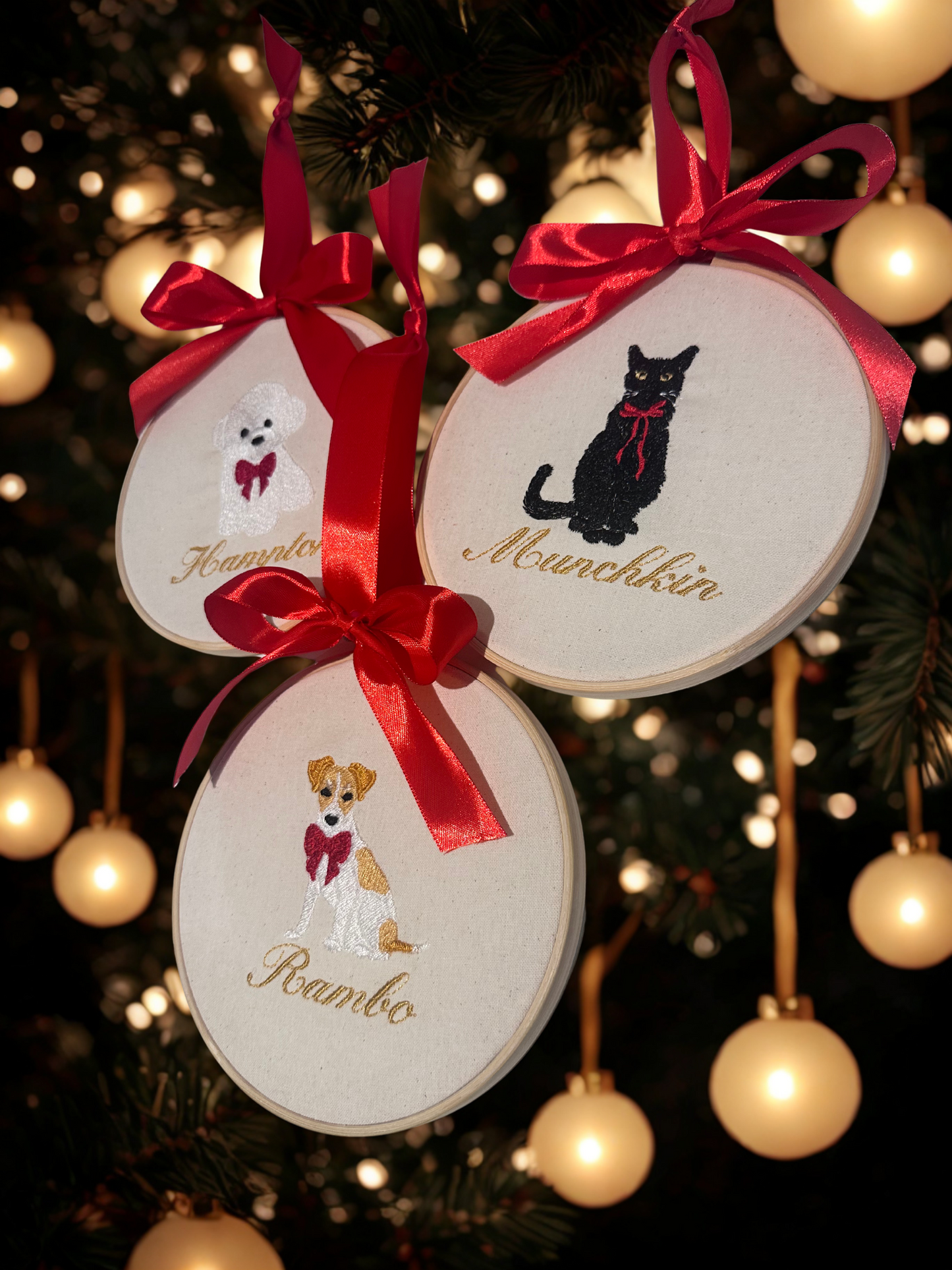 Custom Embroidered Pet Ornament